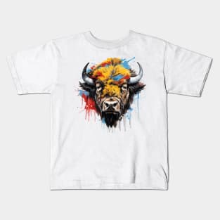 Graffiti American Bison Kids T-Shirt